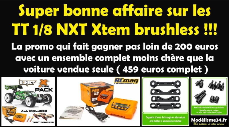 Télécommande Konect KT3S plus 2 voies à volant avec récepteur  KN-KT3S-NEO/SET